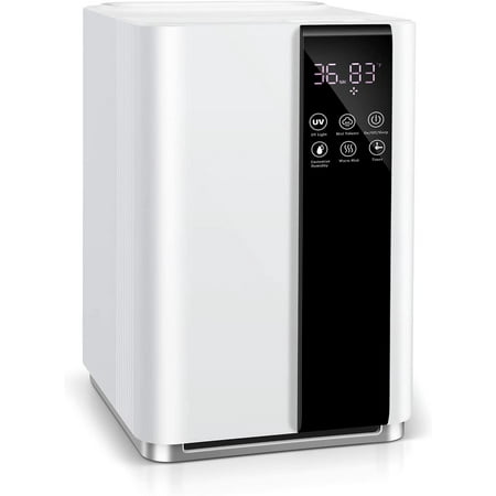 Humidifiers for Bedroom, 1.72Gal Cool and Warm Mist Humidifiers, Top Fill Humidifier with 3 Speeds, Humidifiers for Baby and Plant , Ultrasonic Air Humidifier with Remote Control, Timer, Auto Shut-off