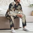 thumbnail image 7 of Salouo Swordsman Cool Dragon Print Button-Front Long Sleeve Pajama Set for Men, Soft 2Pjs Men's Long Sleeve Sleepwear-Large, 7 of 7