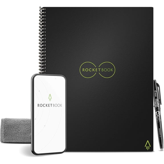 Rocketbook Everlast Smart Notebook, Dot-Grid, 32 Pages, Letter Size