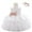 White, variant on Girls' Party Dress Flower Wedding Dress Elegant Formal Dress Toddler Girls Net Yarn Embroidery Rhinestone Bowknot Birthday Party Gown Long Dresses Headband Suit 4-5 Years