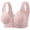 Pink-2, variant on Aofany Women's Front Button Closure Bra Breathable Comfort No Underwire Full-coverage Bra Senior Wirefree Bra, Lift & Support, 36B/C-46B/C