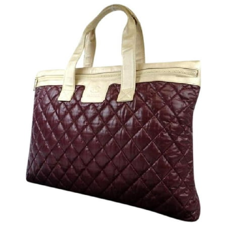 Chanel Xl Quilted Bicolor Cocoon 217350 Bordeaux X Champagne Gold Tote Bag