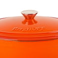 thumbnail image 4 of BergHOFF Neo 5pc Cast Iron Oval Dutch Oven Set with 10" Fry Pan, 5qt. & 8qt., Orange, 4 of 10
