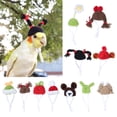 thumbnail image 2 of Cartoon Animal Crochet Hat for Small Pet Lovely Small Animal Costume Hat for Halloween Birthday Party Hat Bird Photo Hat, 2 of 8