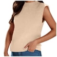 thumbnail image 1 of Chandail Sans Manches à Col Montant pour Femmes, Décontracté et Tendance pour l'Été, 1 of 5