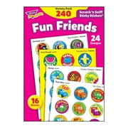 Trend Enterprises Fun Friends Scratch 'N Sniff Stinky Stickers, 4 Scents, 24 Designs, Pack of 240