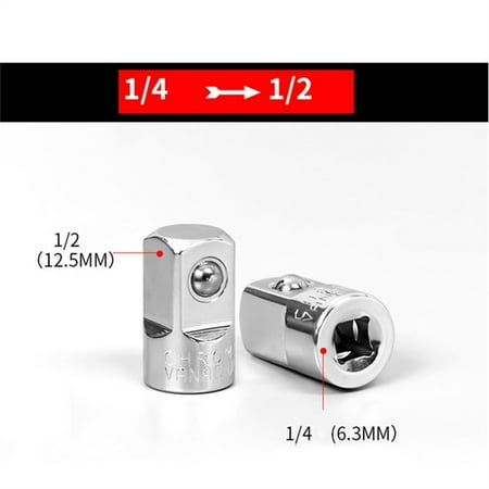

QXKE 1/4\ 3/8\ 1/2\ Drive Ratchet Socket Adapter Female ToMale Converter Repair Tools