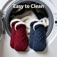 thumbnail image 5 of TELOLY 2Pairs Slipper Socks for Women,Size 20-24 Slipper Socks,Gripped Sole Fuzzy Socks,Style1,14-16Cm, 5 of 8