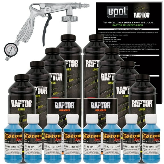 Raptor Safety Blue Urethane Spray-On Truck Bed Liner Spray Gun,8 Liters