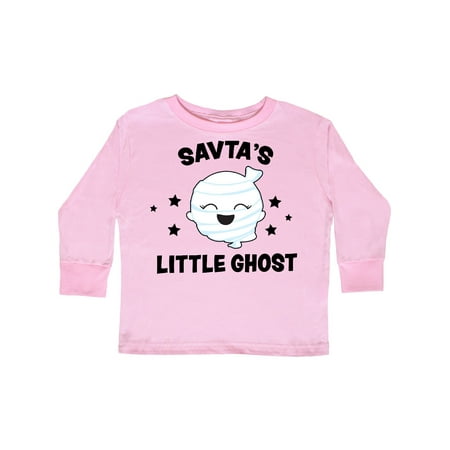 

Inktastic Cute Savta s Little Ghost with Stars Gift Toddler Toddler Girl Long Sleeve T-Shirt