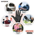 SAFESKIN Heavy Duty Black Nitrile Disposable Gloves Latex Free (40