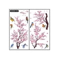 thumbnail image 1 of 2 piezas de pegatinas de pared con diseño de pájaros florales, papel tapiz moderno decorativo impermeable para pared Vertical, 1 of 7