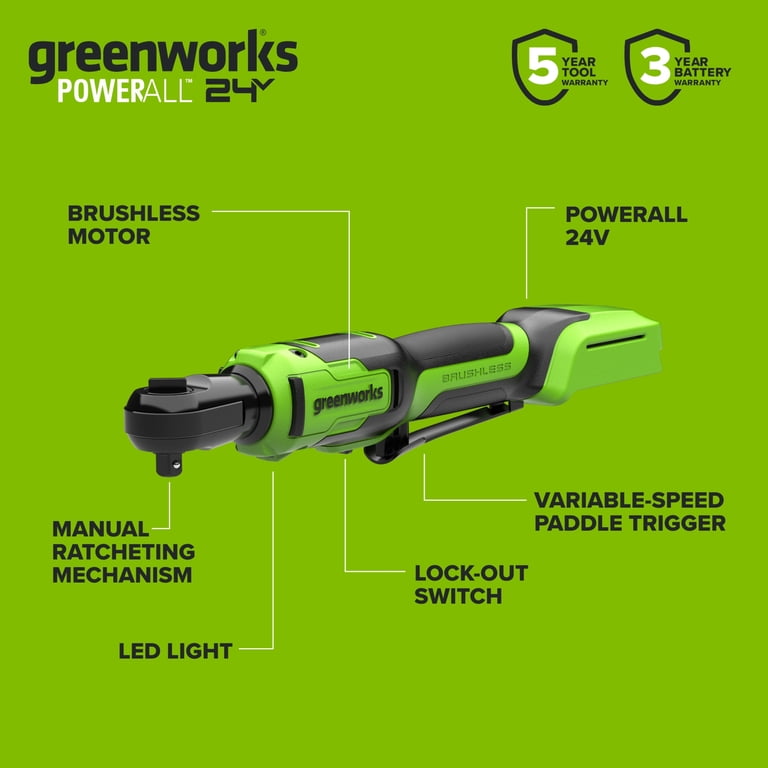 24V Cordless 3/8 Inch Ratchet Wrench with Battery and Charger photo 4