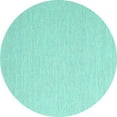 thumbnail image 1 of Ahgly Company Indoor Round Solid Turquoise Blue Modern Area Rugs, 4' Round, 1 of 4