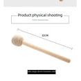 thumbnail image 5 of Big Drum stick big Army drum hammer drumstick drum stick solid wood wooden handle length 32CM big Army drum drumstick, 5 of 5