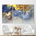 thumbnail image 2 of Yellow And Blue Art, Abstract Wall Decor, Yellow Cloudy Printed, Abstract Cloudy Printed, Blue Cloudy Printed, Contemporary Printed, Canvas Wall Decor - Natural Framed, 2 of 9