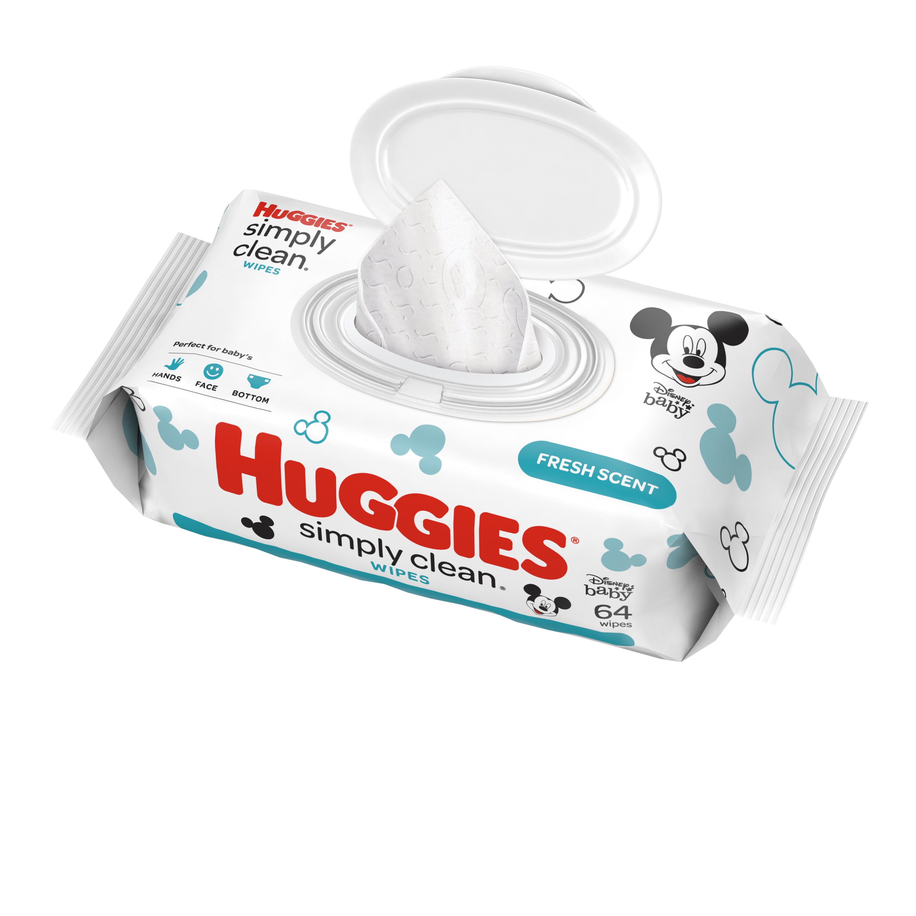 huggies baby wipes on face