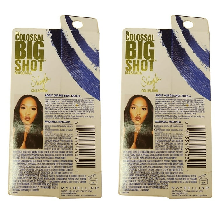 Maybelline New York Volum' Express The Colossal Big Shot Mascara X Shayla,  Boomin' in Blue, 0.33 Fluid Ounce