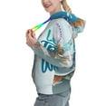 thumbnail image 2 of Picia Let's go Travel Pattern Casual Women's Hoodie, Hooded Sweatshirt with Kangaroo Pocket, Comfortable Pullover with Eye-catching Drawstrings-, 2 of 7