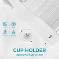 thumbnail image 3 of MUCHENGHY Folding Adirondack Chair, Classic HDPE Plastic Fire Pit Chair, White, 3 of 8