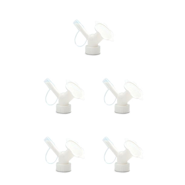 Boquilla de regadera Advancent Tapas de cabeza Adaptador de botella Reemplazo de rociador de agua en forma de girasol simple para El hogar Blanco 5Conjunto
