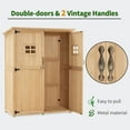 thumbnail image 6 of MCombo Wood Large Outdoor Storage Tool Shed (46.9" x 22.4" x 66") 1911 (Beige), 6 of 7
