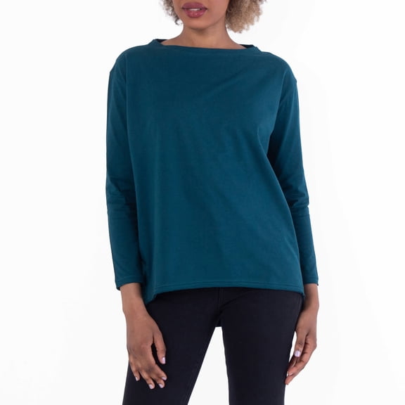 The Good Tee Organic Cocoon Long-Sleeve Top, Size Small