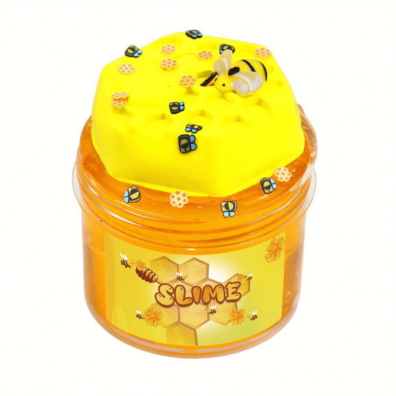 1Pack DIY Honey Slime Toy, Soft Butter Slime and Stretchy Non-Sticky Clear Slime Kit.Ideal Slime Party Favors, Birthday Gift and Classroom Rewards for Kids Boys Girls.