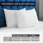 Everlasting Comfort Waterproof Pillow Protector Zippered Hypoallergenic Pillow Cover, Standard 2pc