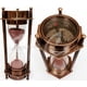 thumbnail image 1 of 5 "reloj de arena de latón decorativo con brújula de latón marítimo antiguo, 1 of 3