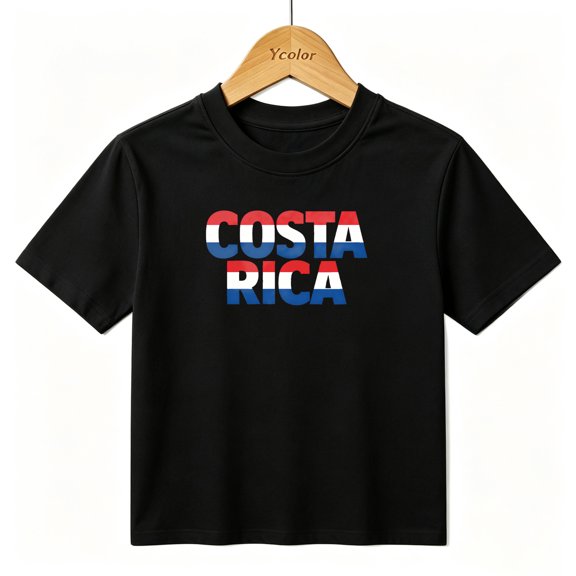 Boys Graphic T-Shirt Costa Rica Country Pride Retro Typography Kids Tees 100% Cotton Tops Ages 4-13Y