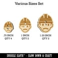 thumbnail image 2 of Occupation Construction Worker Builder Man Icon Wood Buttons for Crochet Knitting Sewing DIY Craft - Various Sizes (8pcs), 2 of 7