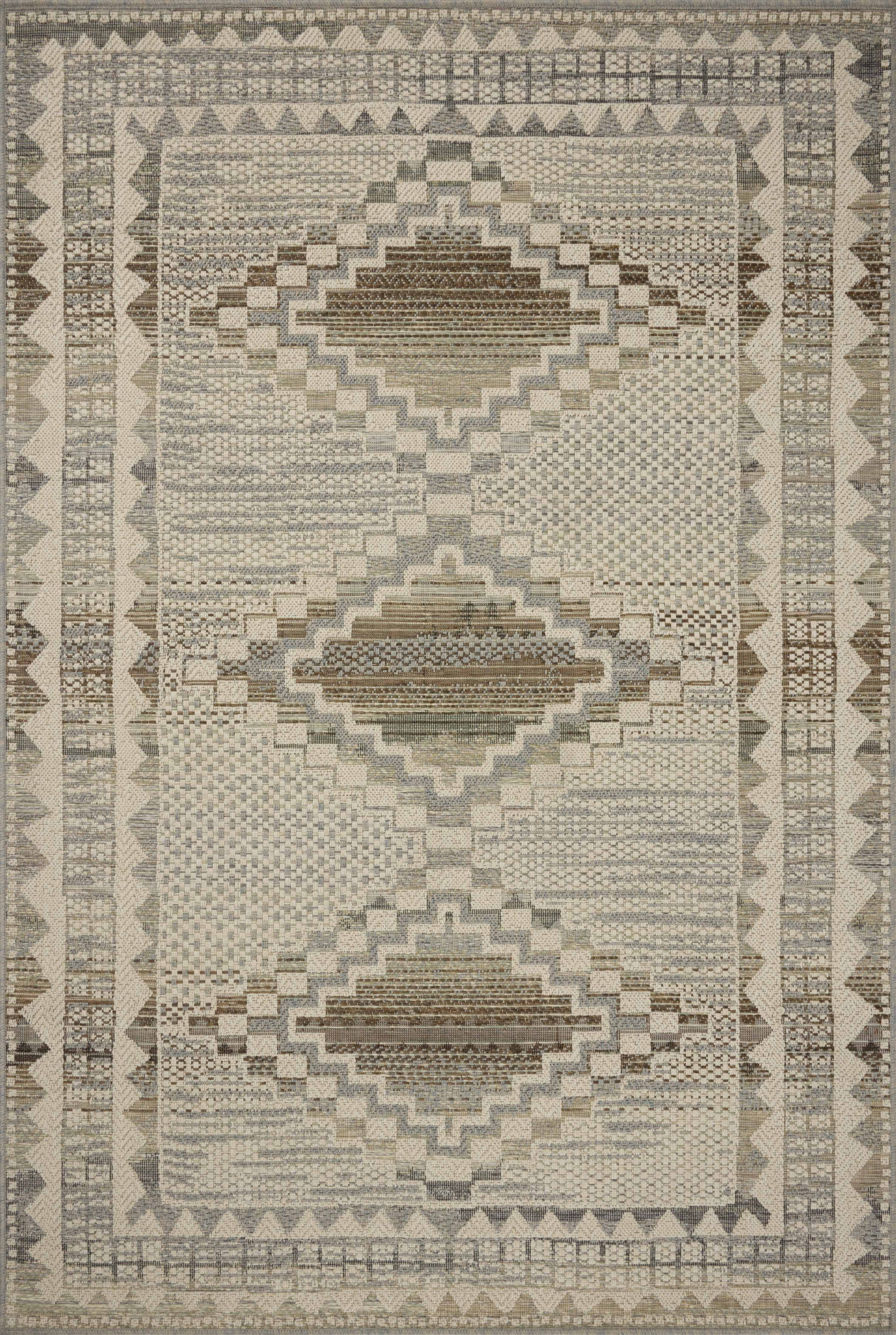 Loloi Saylor Ivory / Granite Indoor/Outdoor Area Rug