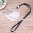 thumbnail image 2 of 20pcs Clear PVC Waterproof Employee ID Holder Transparent Badge Holder with Rope (Black), 2 of 4