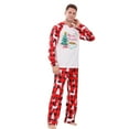 thumbnail image 3 of REORIAFEE Matching Family Pajamas Christmas 2 Piece Big and Tall Loungewear Long Sleeve Top Pant Plaid Soft Sleepwear Red M-3XL, 3 of 6