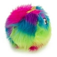 thumbnail image 3 of goDog Furballz Squeaky Plush Ball Dog Toy, Chew Guard Technology - Rainbow, Small, 3 of 7
