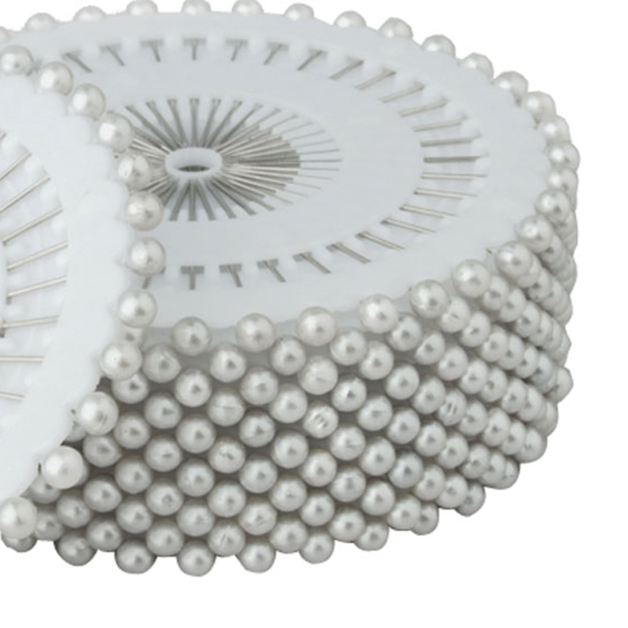 Unique Bargains White Decorative Pearl Head Pins 3mm Round Manmade Pearl Straight Pins