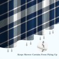 thumbnail image 6 of Navy White Plaid Checkered Pattern Shower Curtain 84"x72" ,Bathroom Decorative Shower Curtains Set with 12 Hooks,Modern Waterproof Washable Shower Curtain, 6 of 6