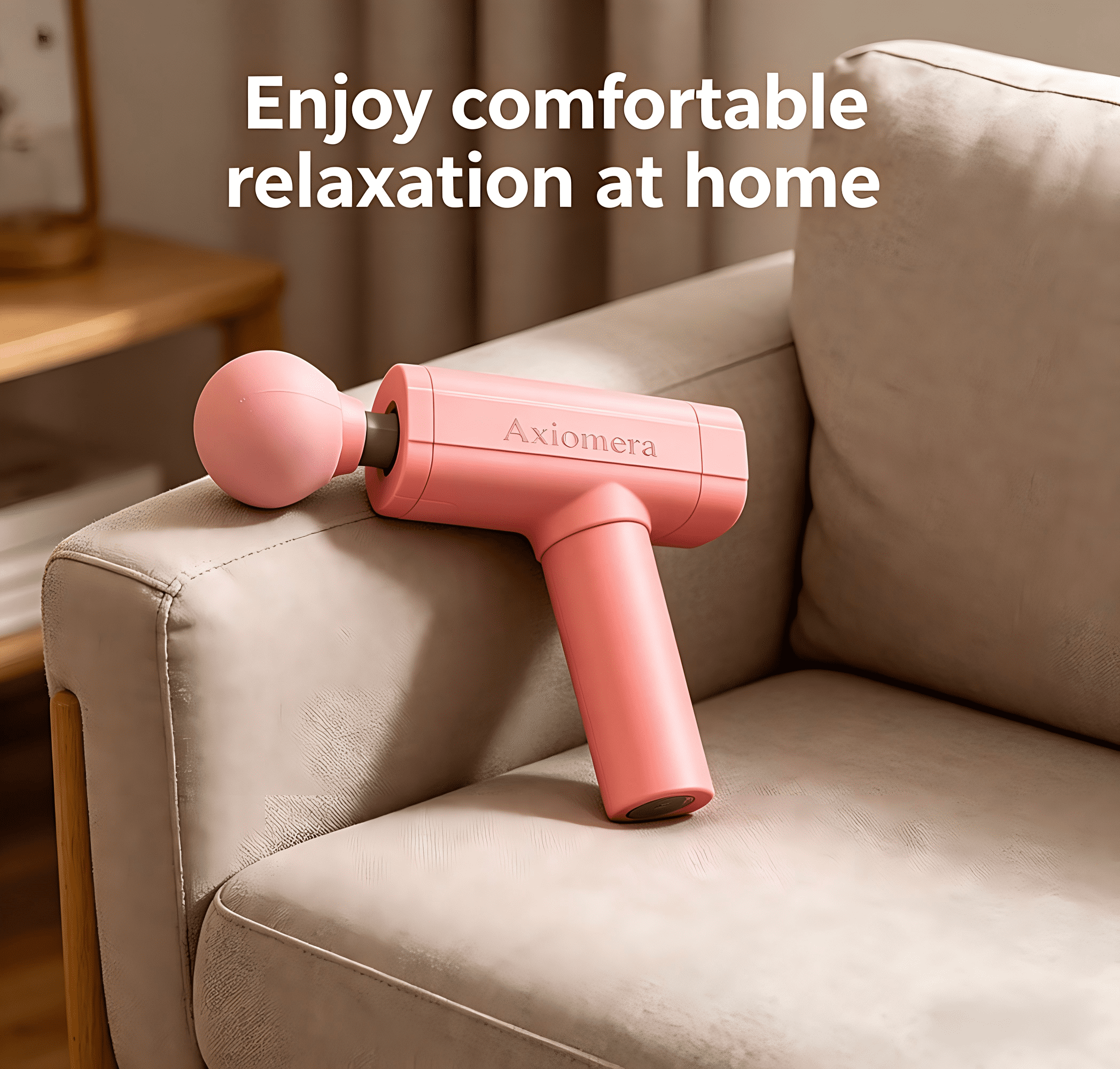 Pro Grade Deep Tissue Massage Gun, High Frequency Electric Muscle Relaxer for Neck Back Shoulder Leg Pain Relief, Portable Handheld Percussion Massager for Athletes Home Office Gym Use - Pink