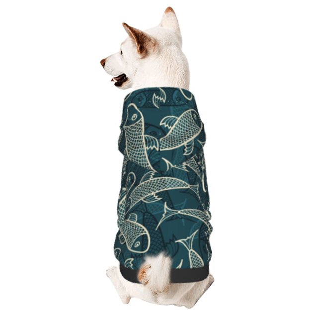 Balery Fish Style Sudadera con Capucha para Perros Pequeños – Ropa para Mascotas, Disfraz para Perros y Gatos, Ideal para Fiestas y Cosplay-Medium