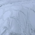 thumbnail image 4 of DNG Creations 1 Piece Ruffle Ribbon Design Comforter ( Full/Queen Size ) Ultra Soft All-Season 550 GSM 800 Threads Count,100% Egyptian Cotton - Solid Light Blue Colour, 4 of 5