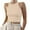 Beige, variant on Duoif Tank Top for Women, Women's Cropped Tank Tops Ribbed Sleeveless Crew Neck Blouses Summer Casual Basic Tops Womens Tank Tops Womens Tops Orange L