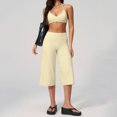 thumbnail image 6 of Womens 2 Piece Workout Sets Short Matching Lounge Sets Summer Clothes Going Out Gym Outfits,Gym Wear(Light Yellow,S), 6 of 8