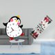thumbnail image 2 of Reloj de pared,Reloj de pared silencioso y decorativo que no hace tictac,Reloj de pared silencioso de pingüino pequeño Reloj de madera,Camino de mesa navideño,Camino de mesa navideño de, 2 of 8