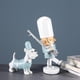 thumbnail image 2 of Cascanueces de madera tradicionales, soldado y perro de juguete para Navidad. blanco, 2 of 8