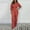 Red2, variant on ZAZYULZ V Neck Jumpsuits for Women Casual Solid Color Jumpsuit Casual Solid Color Jumpsuit Jumpsuit With Sleeves Women's High Waist Pants(Red2,Xxxxxl)