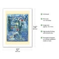 thumbnail image 2 of Bouquet of Flowers - Vintage Abstract Art by Marc Chagall c.1977 - Bamboo Fine Art 290gsm Paper (Unframed) 12x16in, 2 of 4