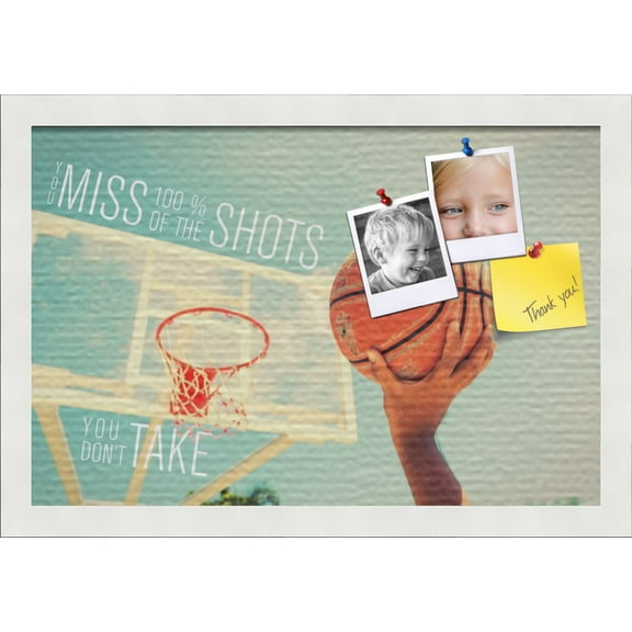 PinPix 18x12 Custom Cork Bulletin Board 100 Percent Poster Board Has a Fabric Style Canvas Finish, Framed in 100 Percent, by ArtToFrames (PinPix-1485)