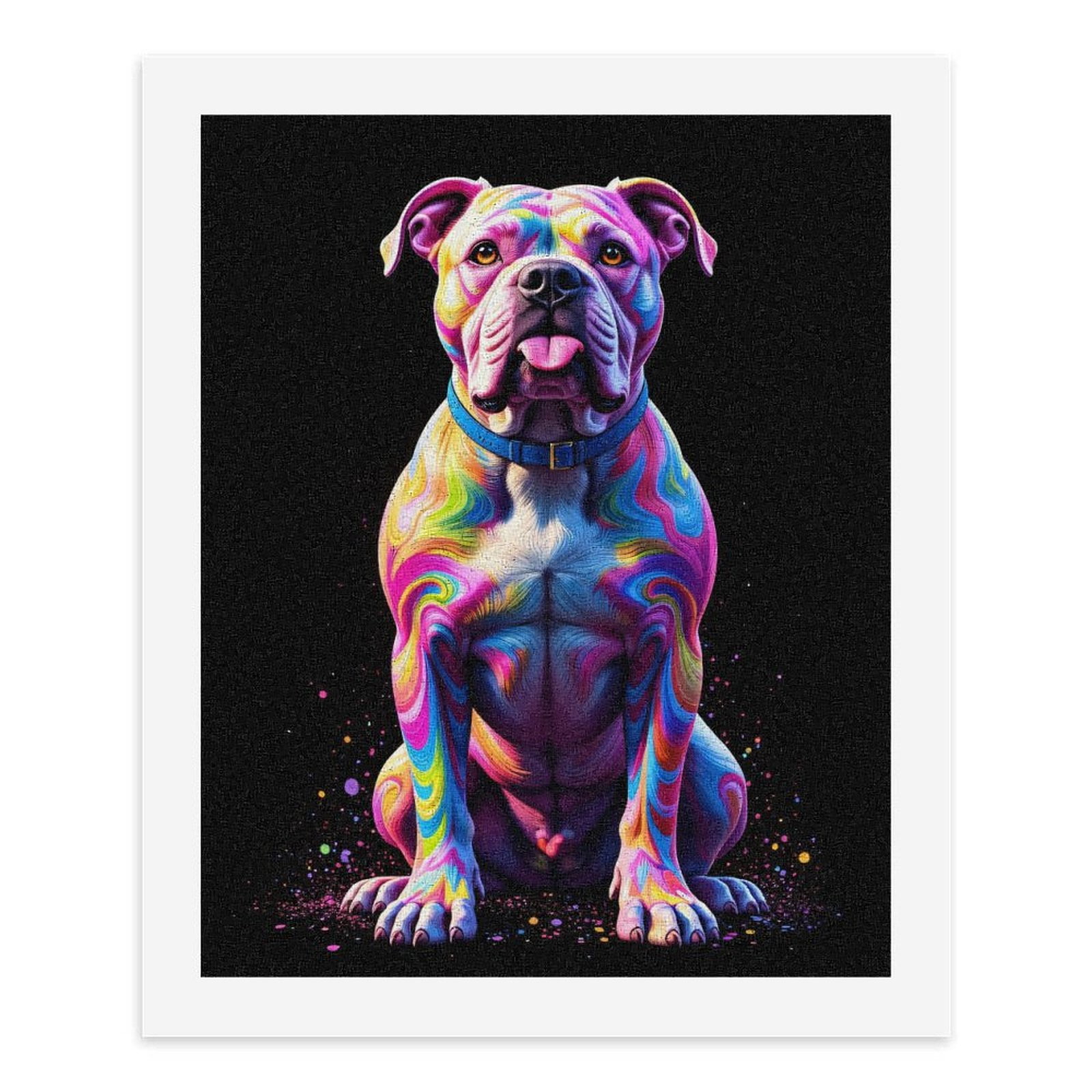 Paint By Numbers Kit for Adults Beginner - DIY Colorful Dog Abstract Art Portrait Canvas Painting Kits for Adults, Frameless Paint By Number for Adults for Home Wall Decor 16x20 Inch