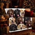 thumbnail image 3 of Friendly Labrador Retrievers Portrait Pet Adoption, Cozy Pet Portrait Pattern, Warm Flannel Blanket for Living Room and Reading Nook, Dog Lovers Friendship Gift, Pet Lover Home Decor, 3 of 9